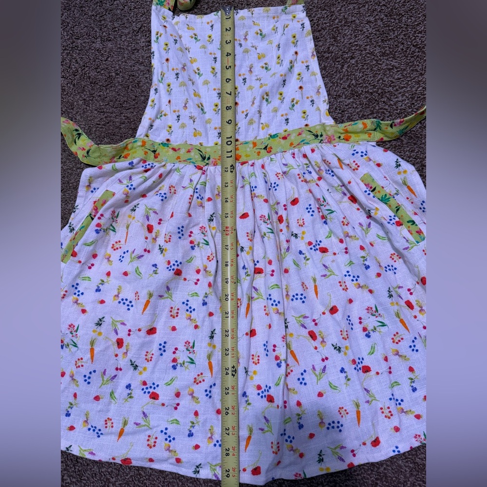 Anthropologie Apron, Appoline Floral Print, Bohemian, Boho Chic French Farmhouse - Picture 4 of 6